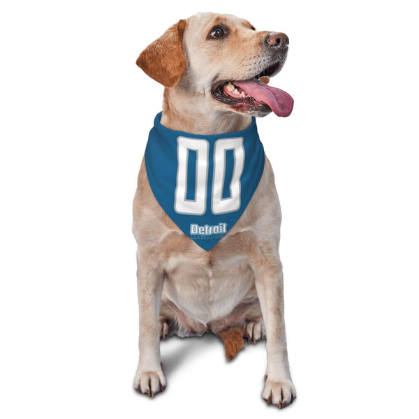 Bufanda triangular para mascota KOPKOC Detroit con nombre personalizado y número para regalos
