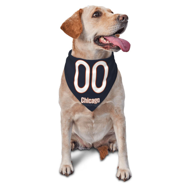 Bufanda triangular para mascota KOPKOC Chicago con nombre personalizado y número para regalos
