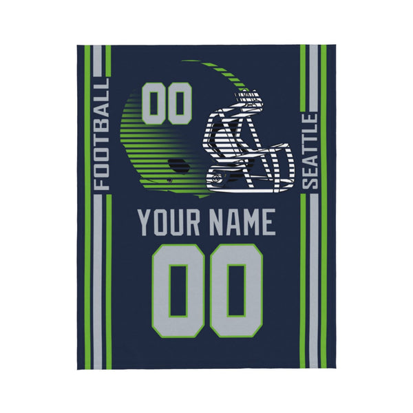 Regalos KOPKOC Seattle para hombres, mujeres y jóvenes. Manta personalizada con nombre y número.