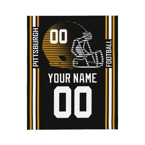 Regalos KOPKOC Pittsburgh para hombres, mujeres y jóvenes. Manta personalizada con nombre y número.