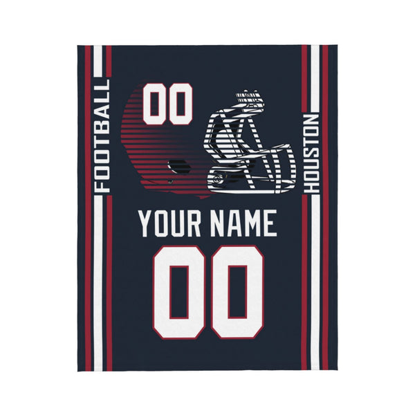 Regalos KOPKOC Houston para hombres, mujeres y jóvenes. Manta personalizada con nombre y número.