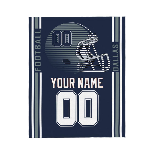 Regalos KOPKOC Dallas para hombres, mujeres y jóvenes. Manta personalizada con nombre y número.