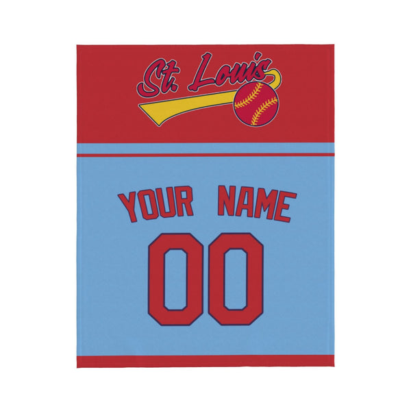 Manta de béisbol KOPKOC de St. Louis con nombre y número personalizados para regalar