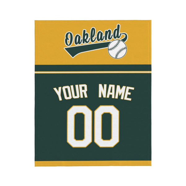 Manta de béisbol KOPKOC de Oakland, personalizada con nombre y número para regalar