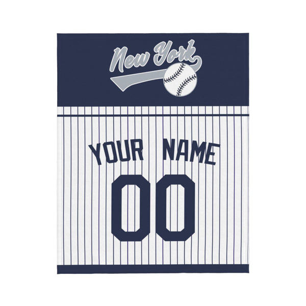 Manta de béisbol KOPKOC New York Y personalizada con nombre y número para regalar