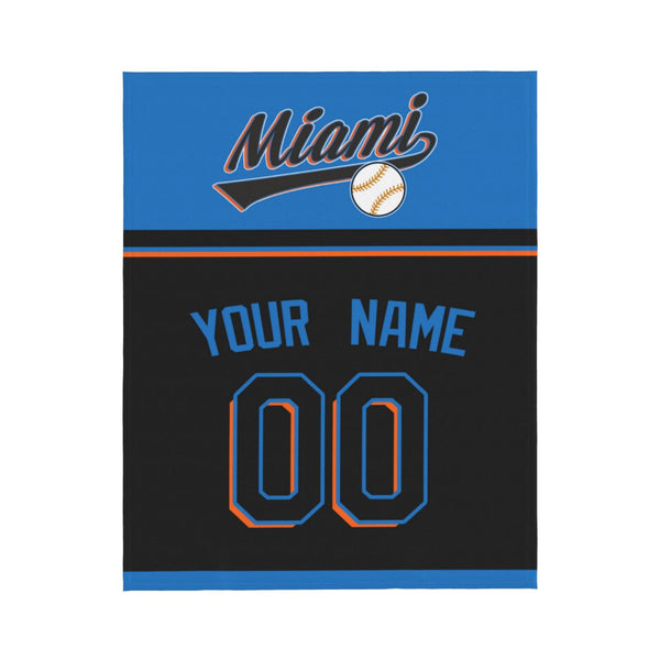 Manta de béisbol KOPKOC Miami con nombre y número personalizados para regalar