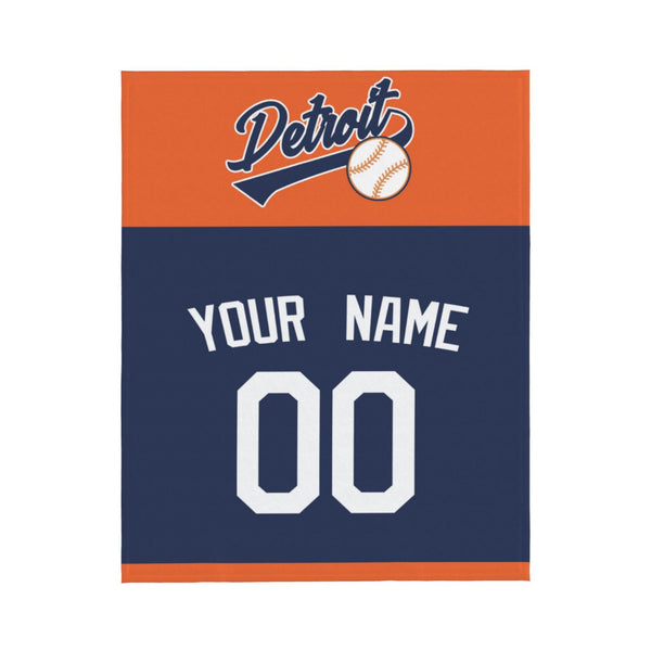 Manta de béisbol KOPKOC de Detroit con nombre y número personalizados para regalar