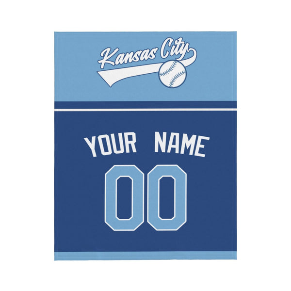 Manta de béisbol KOPKOC de Kansas City, personalizada con nombre y número para regalar