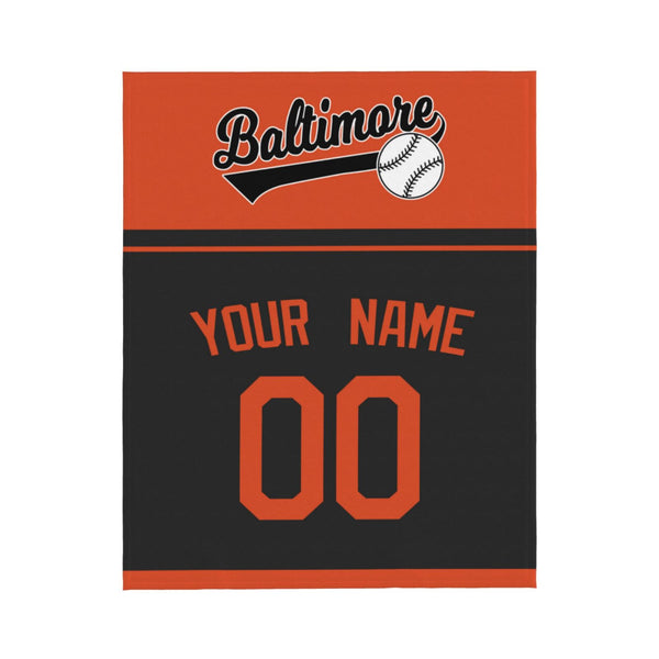 Manta de béisbol KOPKOC de Baltimore con nombre y número personalizados para regalar