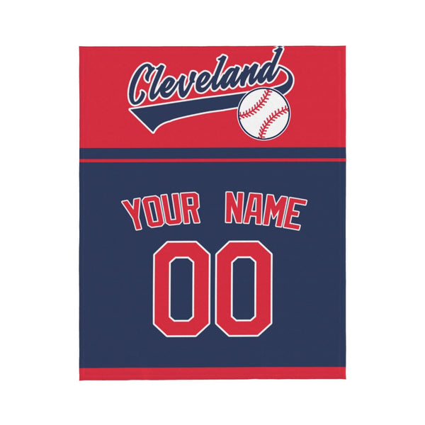 Manta de béisbol KOPKOC Cleveland con nombre y número personalizados para regalar