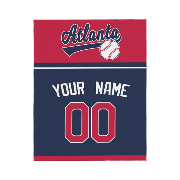 Manta de béisbol KOPKOC Atlanta con nombre y número personalizados para regalar