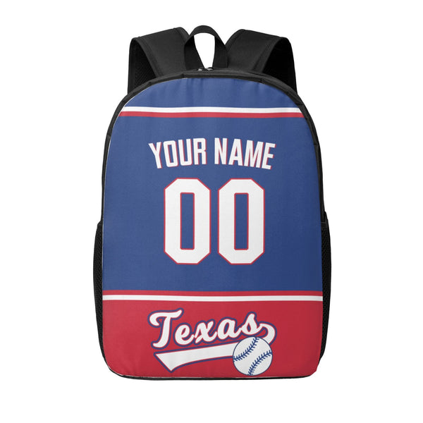 KOPKOC Texas Baseball Backpack Custom Name and Number Gifts