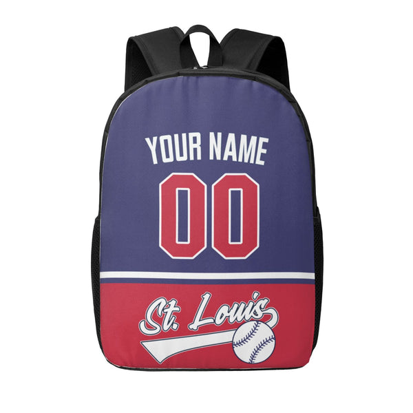 KOPKOC St. Louis Baseball Backpack Custom Name and Number Gifts