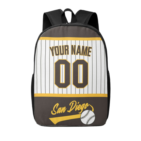 KOPKOC San Diego Baseball Backpack Custom Name and Number Gifts