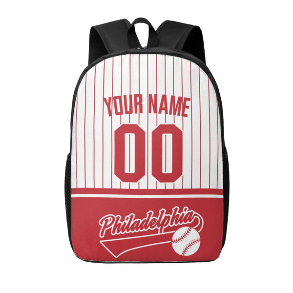 KOPKOC Philadelphia Baseball Backpack Custom Name and Number Gifts