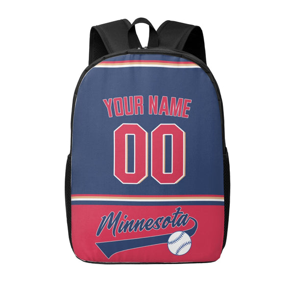 KOPKOC Minnesota Baseball Backpack Custom Name and Number Gifts