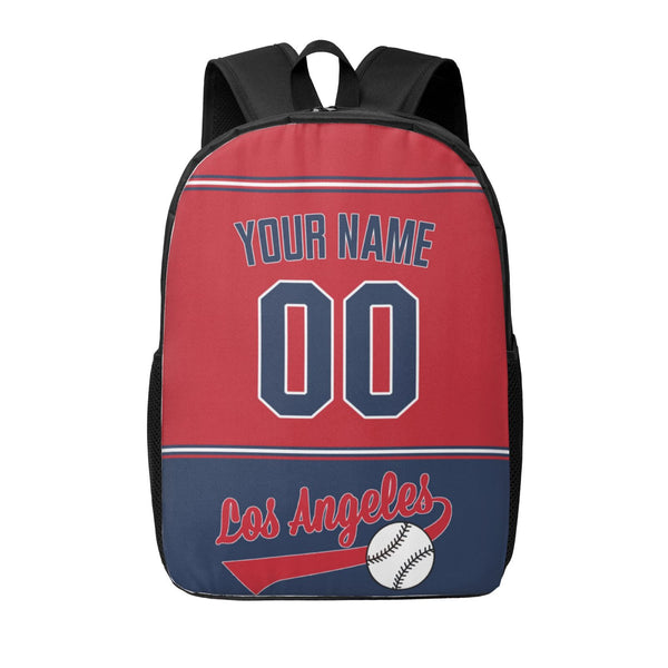 KOPKOC Los Angeles A Baseball Backpack Custom Name and Number Gifts