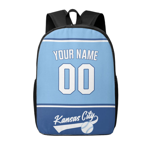KOPKOC Kansas City Baseball Backpack Custom Name and Number Gifts
