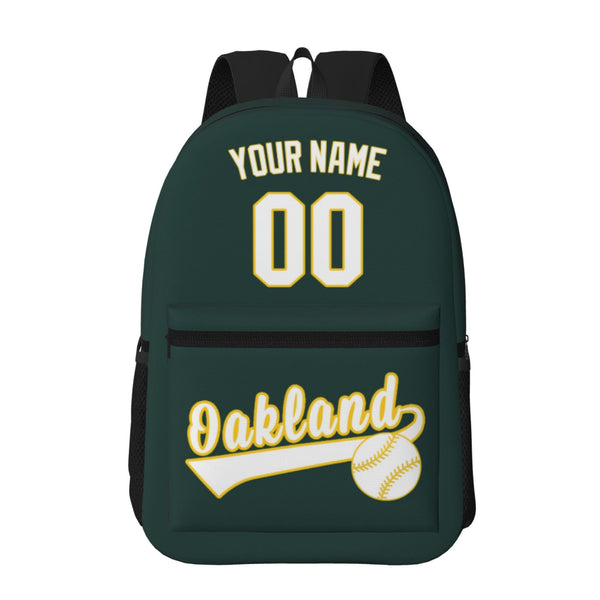KOPKOC Oakland Baseball Backpack with pockets - PVC oxford cloth - Custom Name and Number