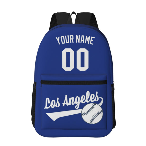 KOPKOC Los Angeles D Baseball Backpack with pockets - PVC oxford cloth - Custom Name and Number