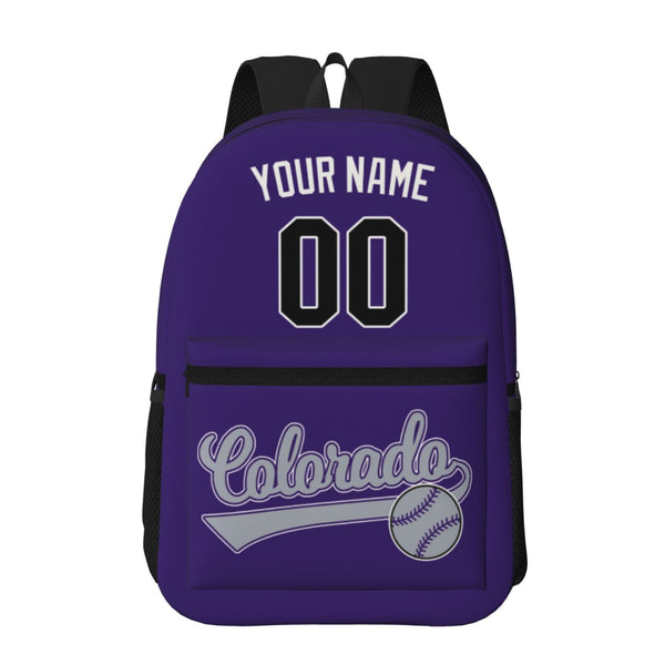 KOPKOC Colorado Baseball Backpack with pockets - PVC oxford cloth - Custom Name and Number