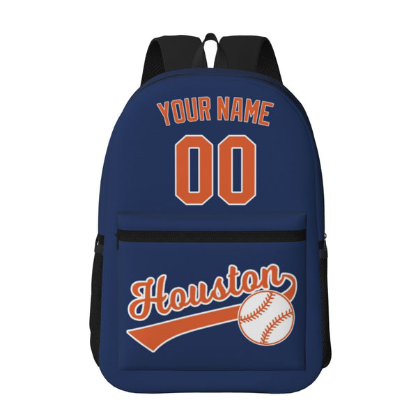 KOPKOC Houston Baseball Backpack with pockets - PVC oxford cloth - Custom Name and Number