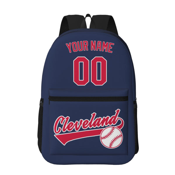 KOPKOC Cleveland Baseball Backpack with pockets - PVC oxford cloth - Custom Name and Number
