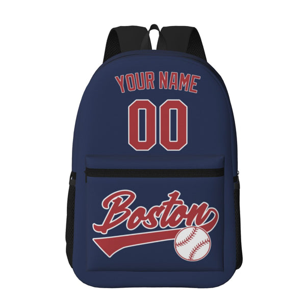 KOPKOC Boston Baseball Backpack with pockets - PVC oxford cloth - Custom Name and Number