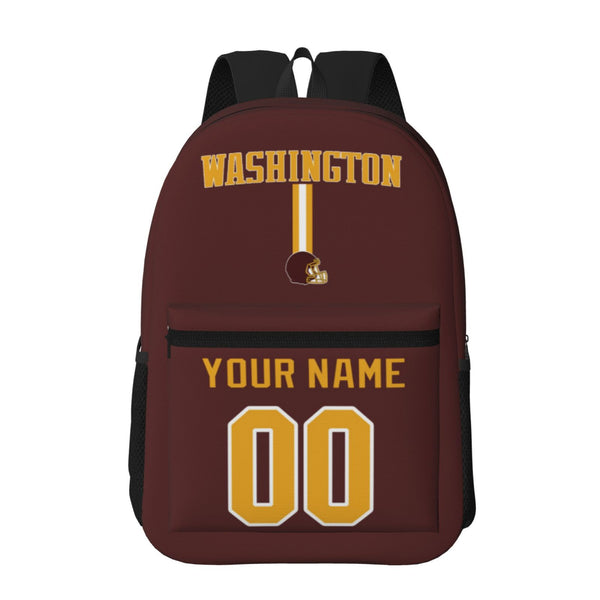 KOPKOC Washington Football Backpack with pockets - PVC oxford cloth - Custom Name and Number