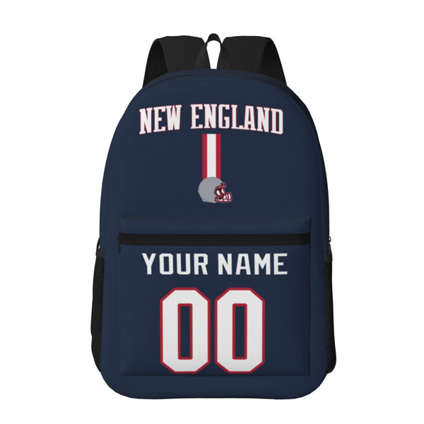 KOPKOC New England Football Backpack with pockets - PVC oxford cloth - Custom Name and Number