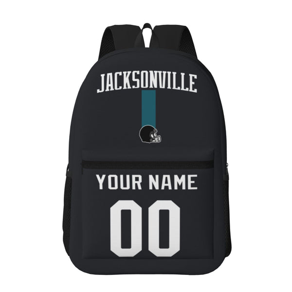 KOPKOC Jacksonville Football Backpack with pockets - PVC oxford cloth - Custom Name and Number