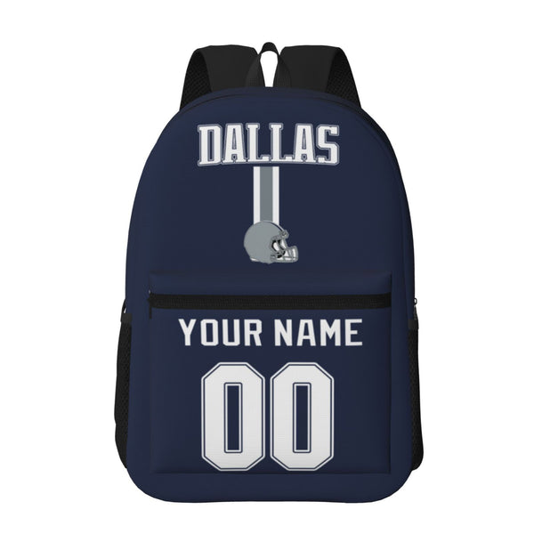 KOPKOC Dallas Football Backpack with pockets - PVC oxford cloth - Custom Name and Number