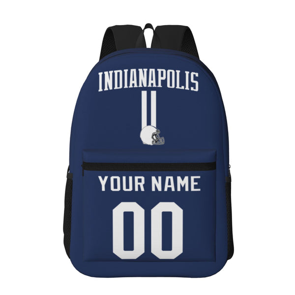 KOPKOC Indianapolis Football Backpack with pockets - PVC oxford cloth - Custom Name and Number
