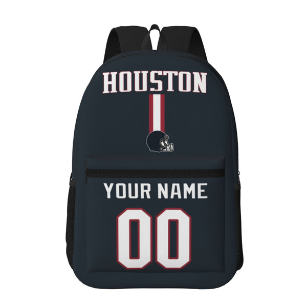KOPKOC Houston Football Backpack with pockets - PVC oxford cloth - Custom Name and Number