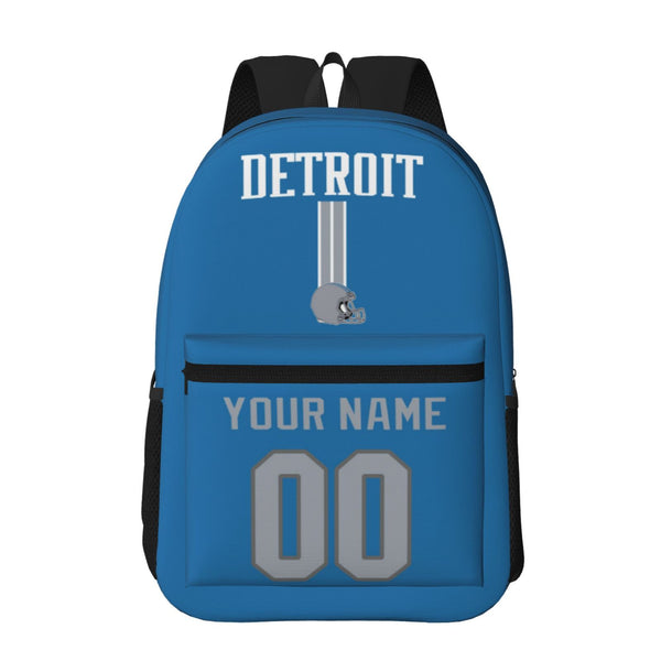 KOPKOC Detroit Football Backpack with pockets - PVC oxford cloth - Custom Name and Number