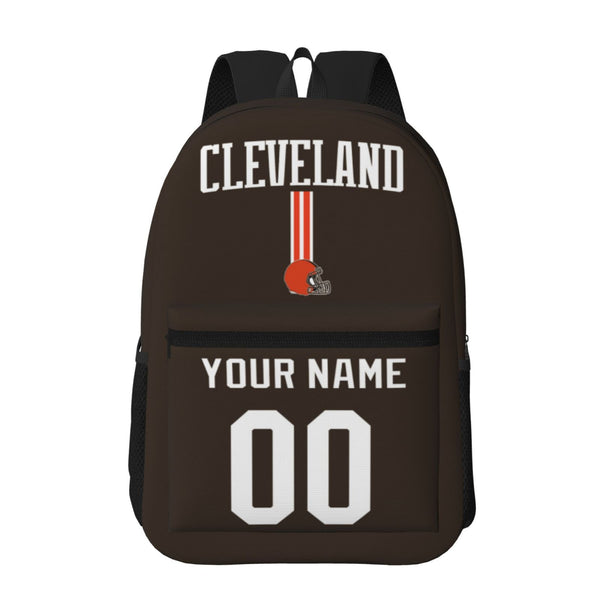 KOPKOC Cleveland Football Backpack with pockets - PVC oxford cloth - Custom Name and Number