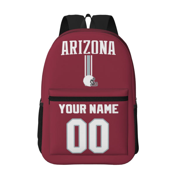 KOPKOC Arizona Football Backpack with pockets - PVC oxford cloth - Custom Name and Number