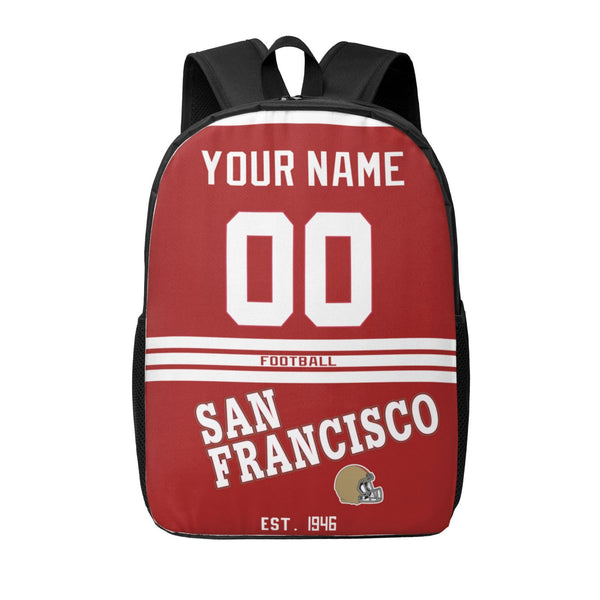 KOPKOC San Francisco Football Backpack Custom Name and Number Gifts