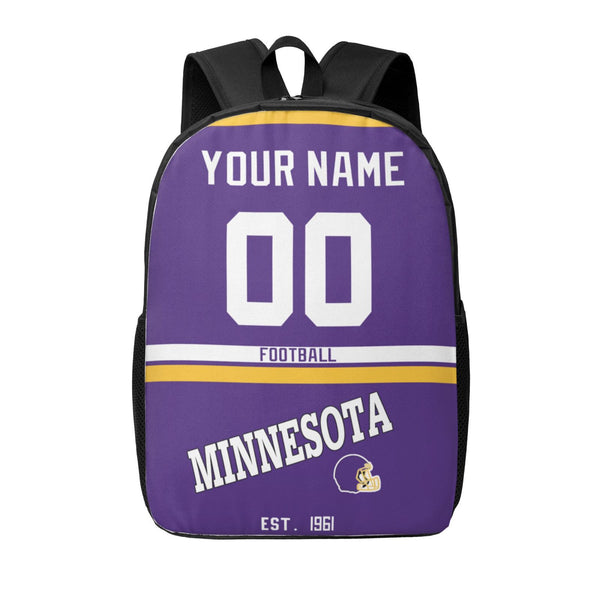 KOPKOC Minnesota Football Backpack Custom Name and Number Gifts