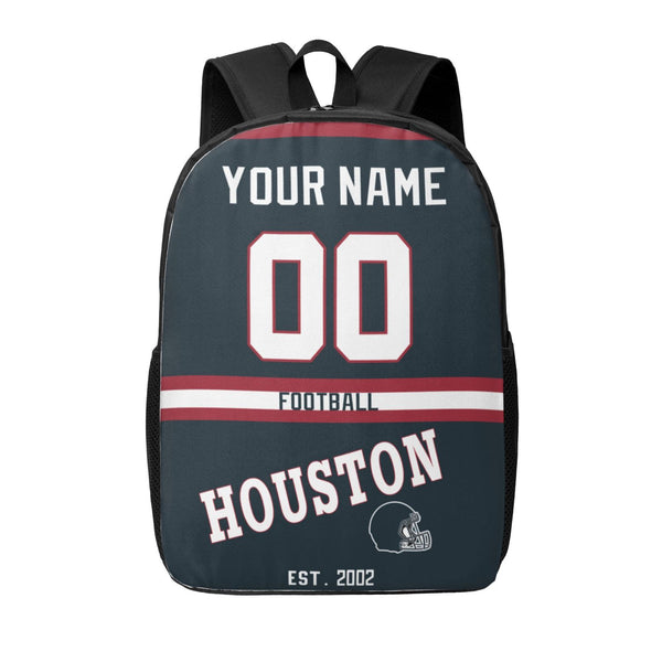 KOPKOC Houston Football Backpack Custom Name and Number Gifts