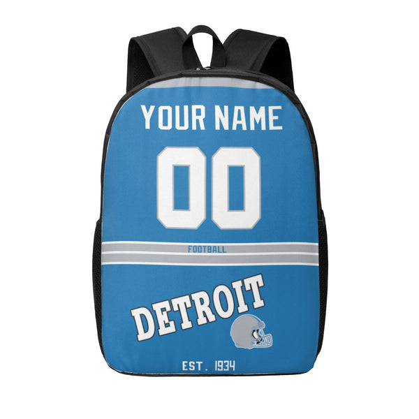 KOPKOC Detroit Football Backpack Custom Name and Number Gifts
