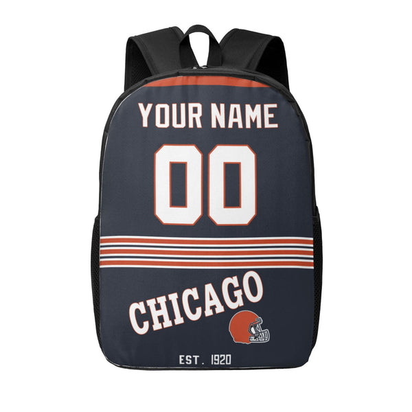 KOPKOC Chicago Football Backpack Custom Name and Number Gifts