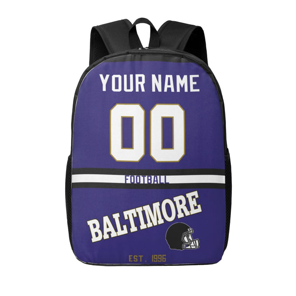 KOPKOC Baltimore Football Backpack Custom Name and Number Gifts