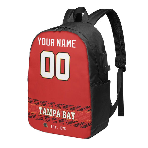 KOPKOC Tampa Bay Football Travel laptop backpack Custom Name and Number Gifts