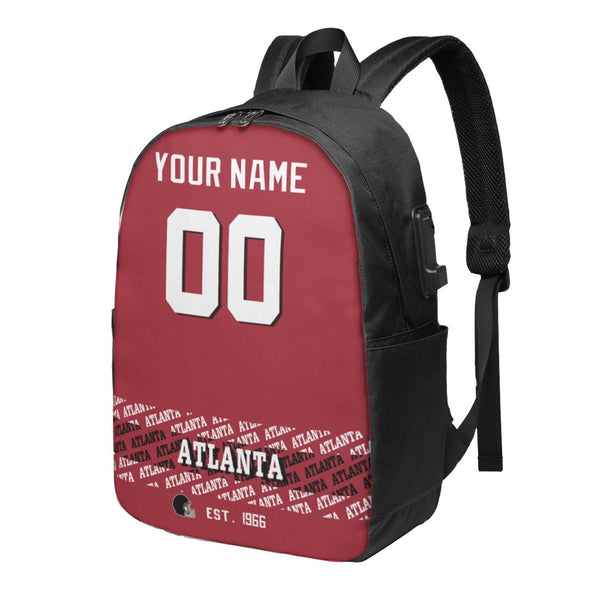 KOPKOC Atlanta Football Travel laptop backpack Custom Name and Number Gifts