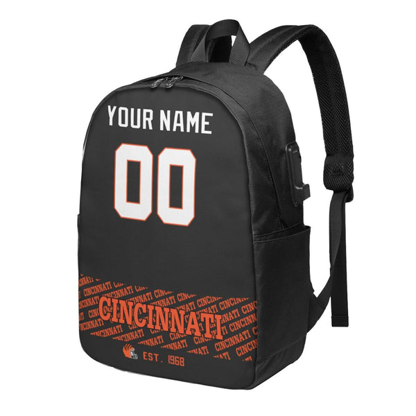 KOPKOC Cincinnati Football Travel laptop backpack Custom Name and Number Gifts