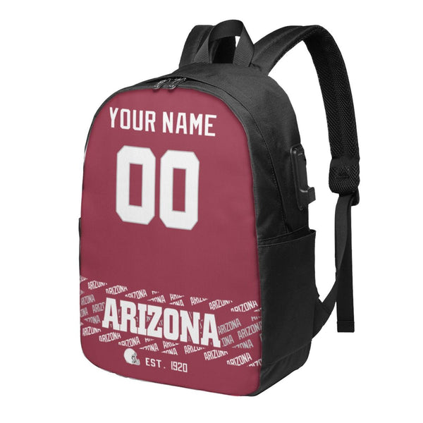 KOPKOC Arizona Football Travel laptop backpack Custom Name and Number Gifts