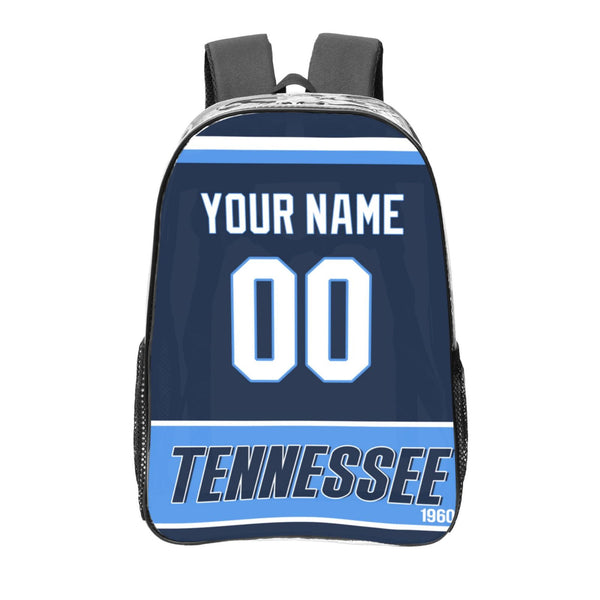 KOPKOC Tennessee Football Transparent backpack Custom Name and Number Gifts