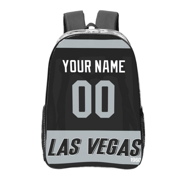 KOPKOC Las Vegas Football Transparent backpack Custom Name and Number Gifts