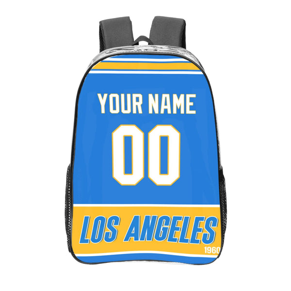 KOPKOC Los Angeles C Football Transparent backpack Custom Name and Number Gifts